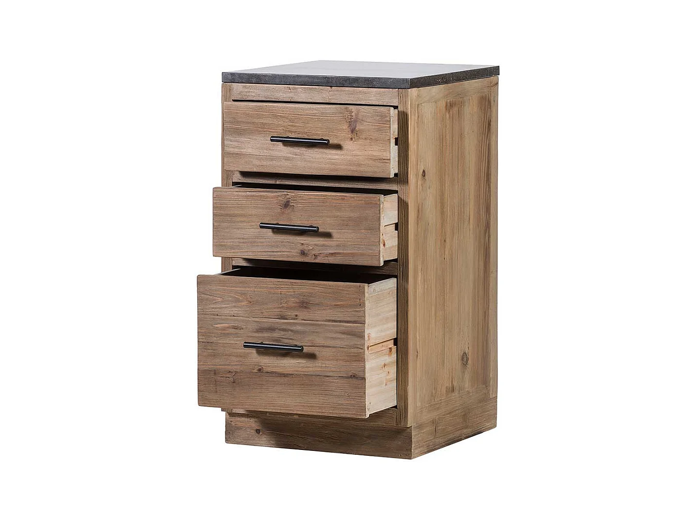 Massive Küchen Kommode mit drei Schubladen Vintage Look