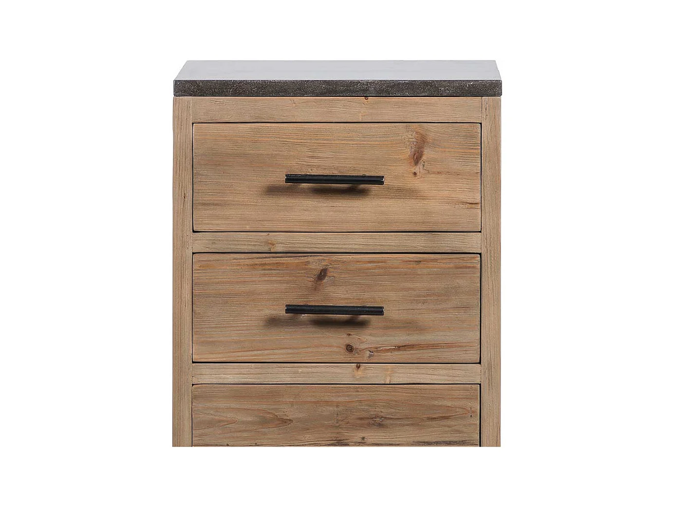 Massive Küchen Kommode mit drei Schubladen Vintage Look