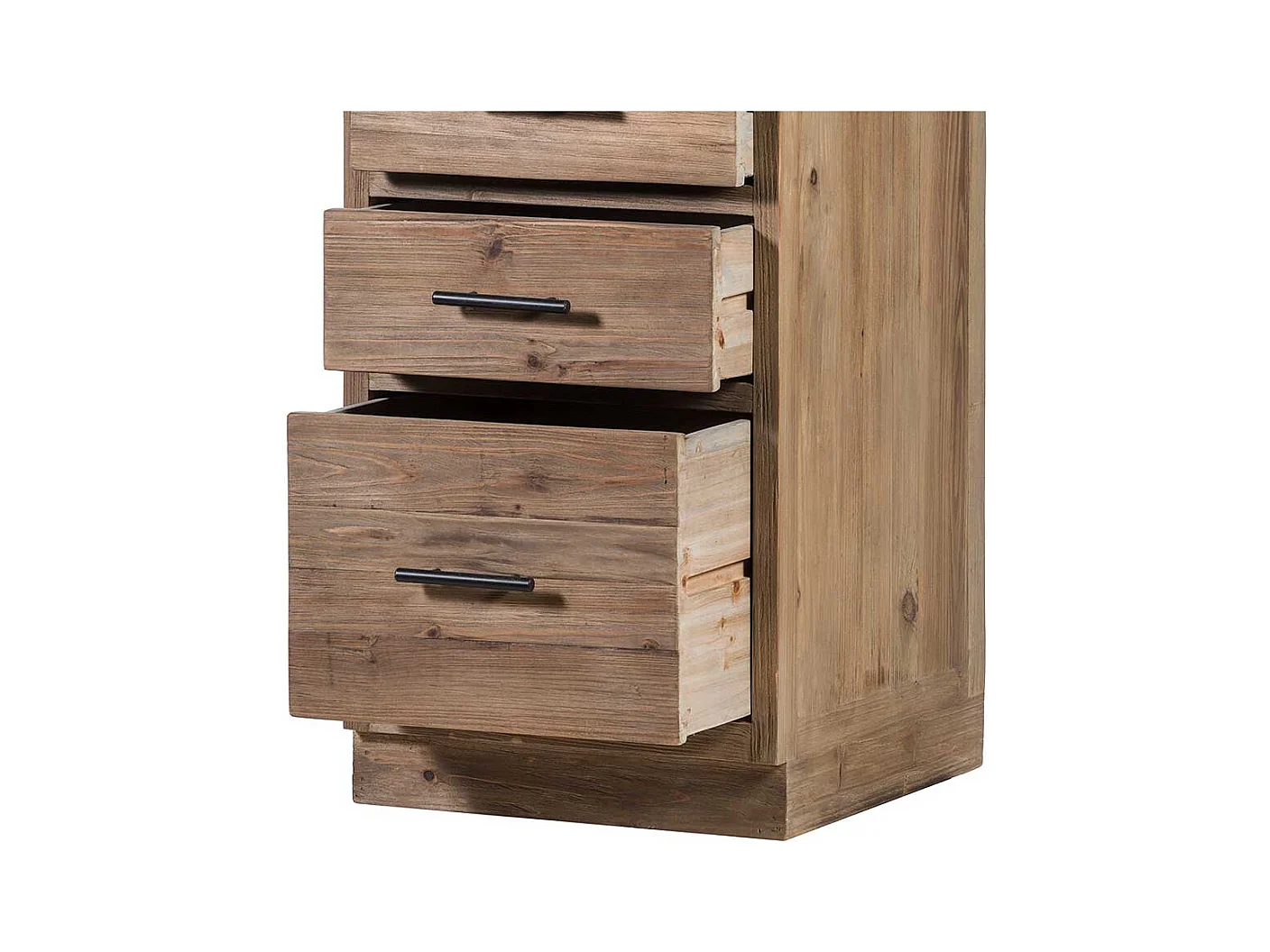 Massive Küchen Kommode mit drei Schubladen Vintage Look