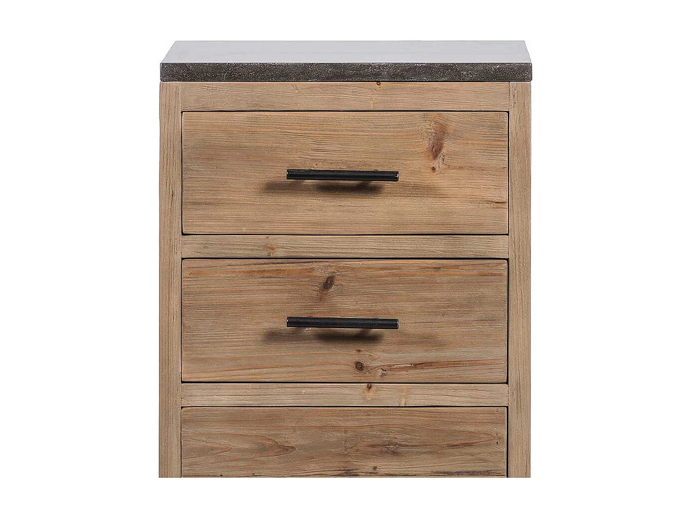 Massive Küchen Kommode mit drei Schubladen Vintage Look