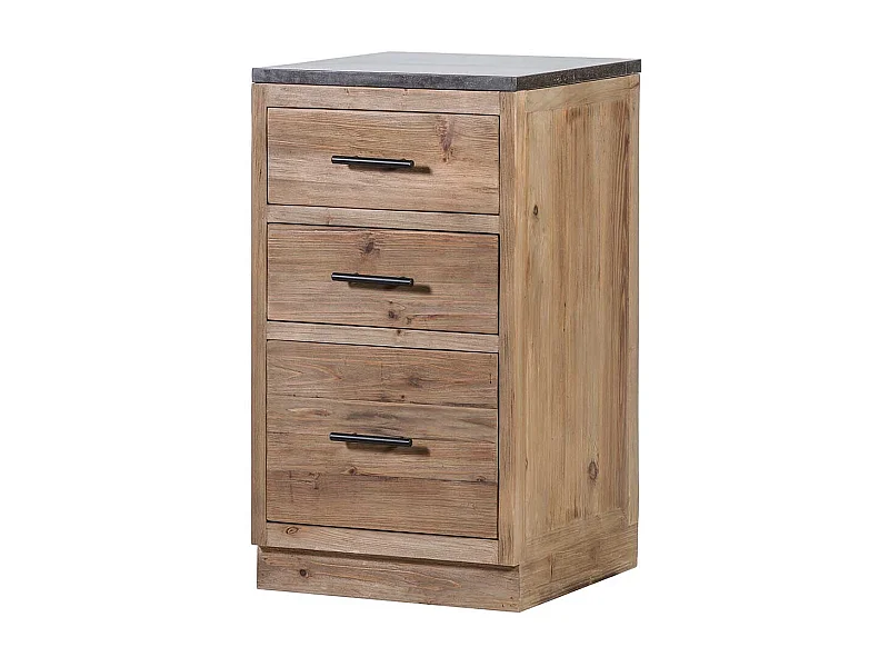 Massive Küchen Kommode mit drei Schubladen Vintage Look