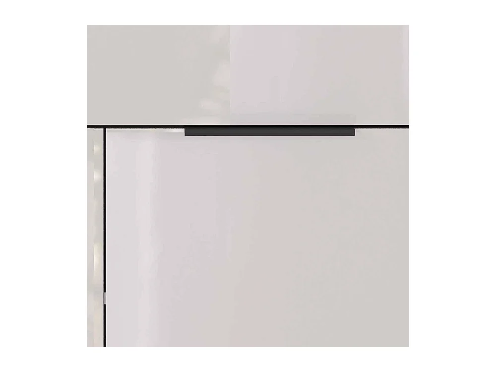 Kommode Hochkommode mit Drehtüren und Metallgriffen