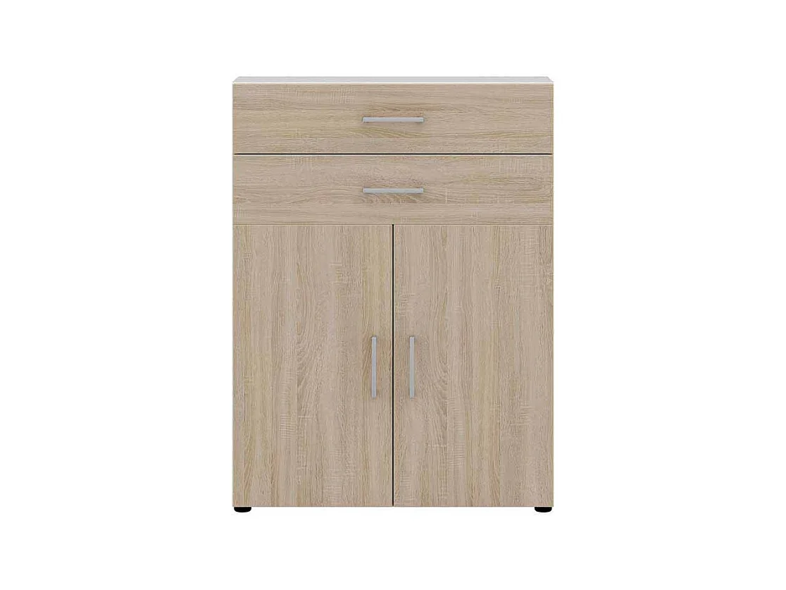 B�ro Kommode in Wei� Eiche Sonoma 80 cm