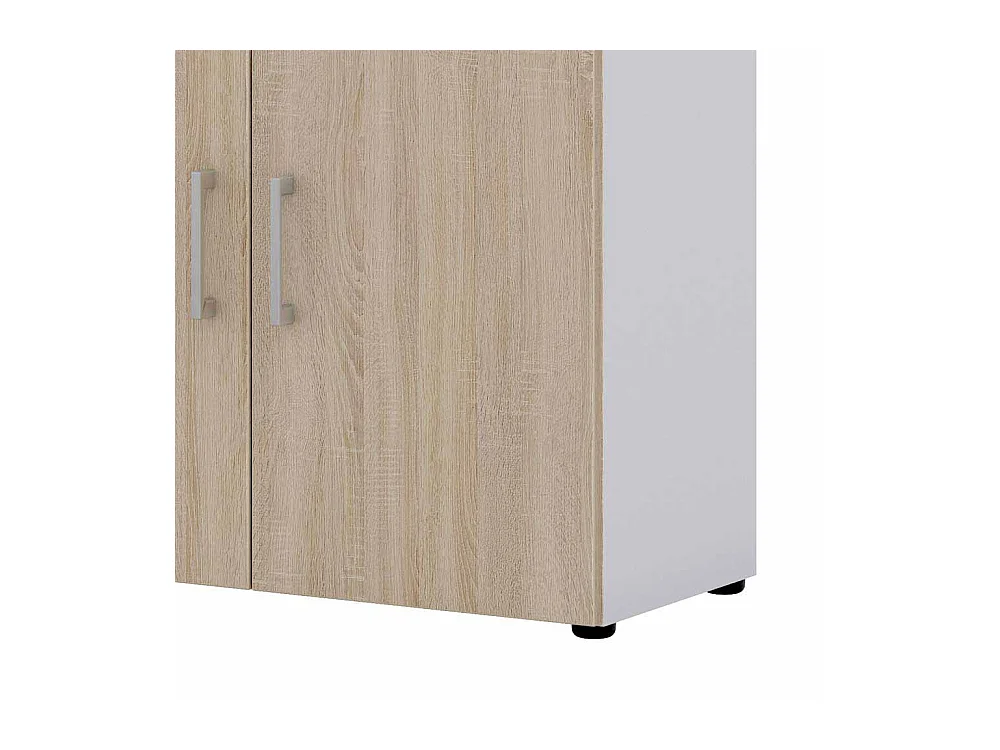 B�ro Kommode in Wei� Eiche Sonoma 80 cm