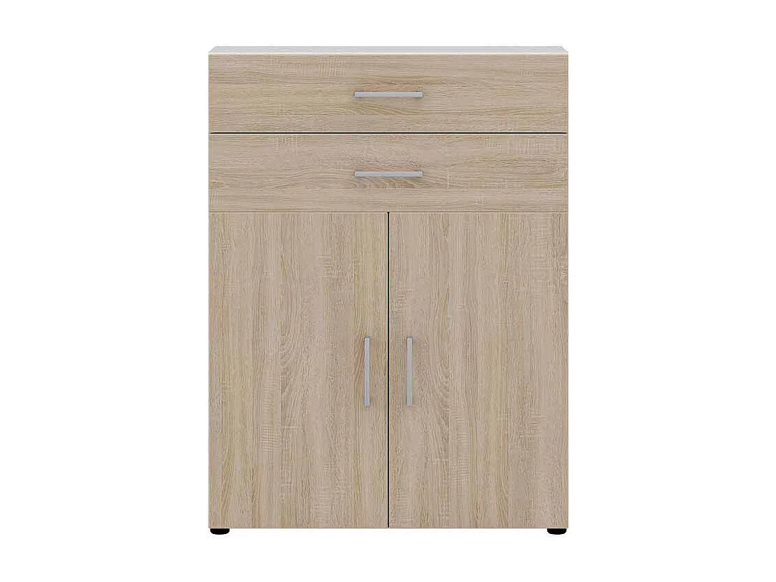 B�ro Kommode in Wei� Eiche Sonoma 80 cm