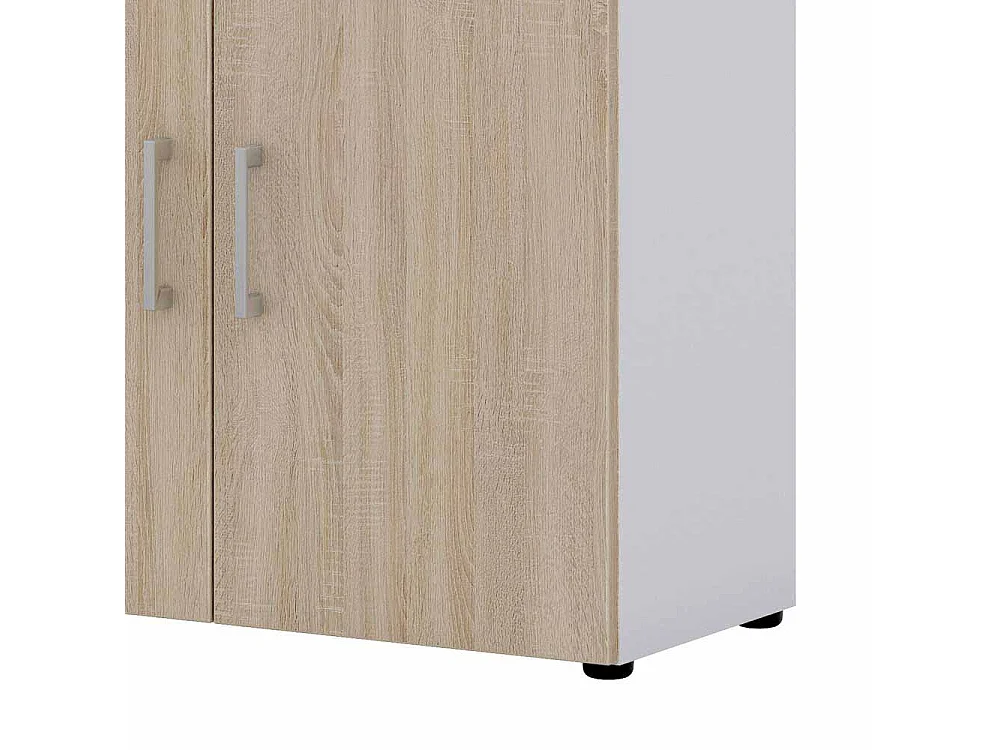 B�ro Kommode in Wei� Eiche Sonoma 80 cm