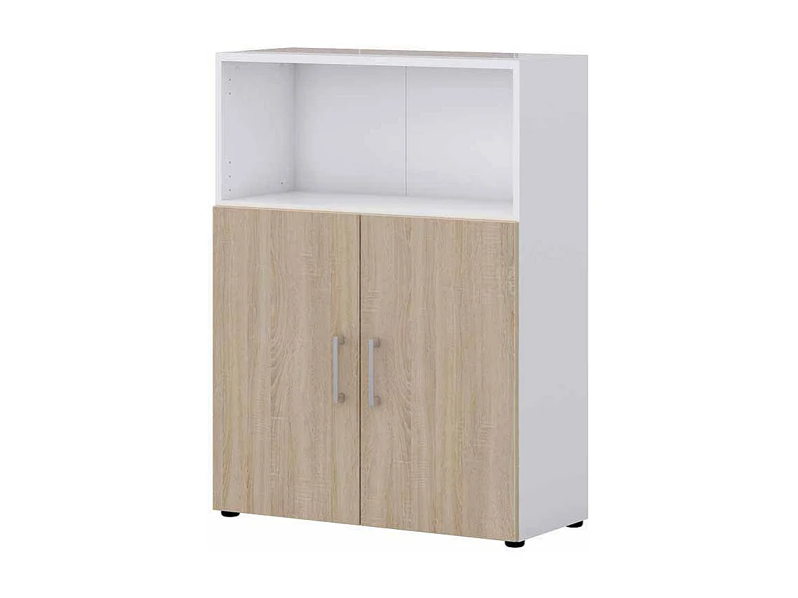 B�ro Kommode in Wei� Eiche Sonoma 80 cm