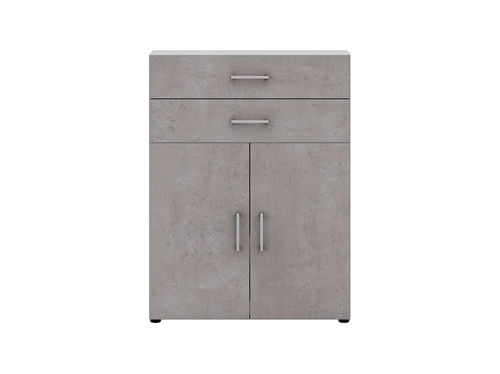 Kommode f�r B�ro Beton Grau Wei�