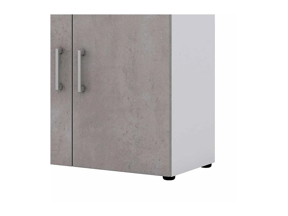 Kommode f�r B�ro Beton Grau Wei�