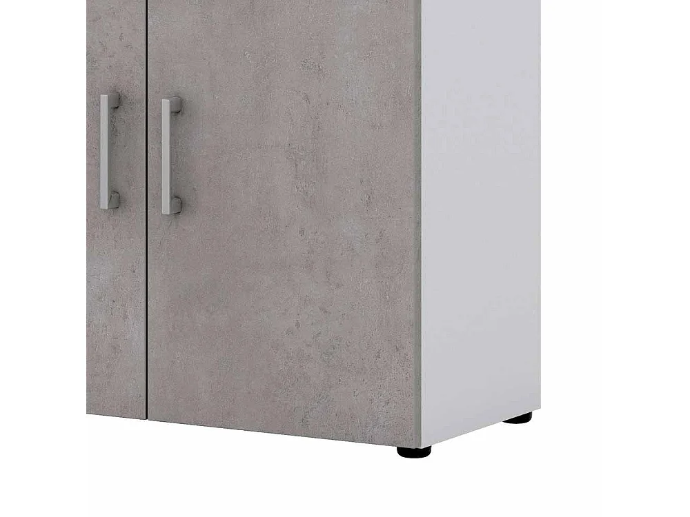 Kommode f�r B�ro Beton Grau Wei�