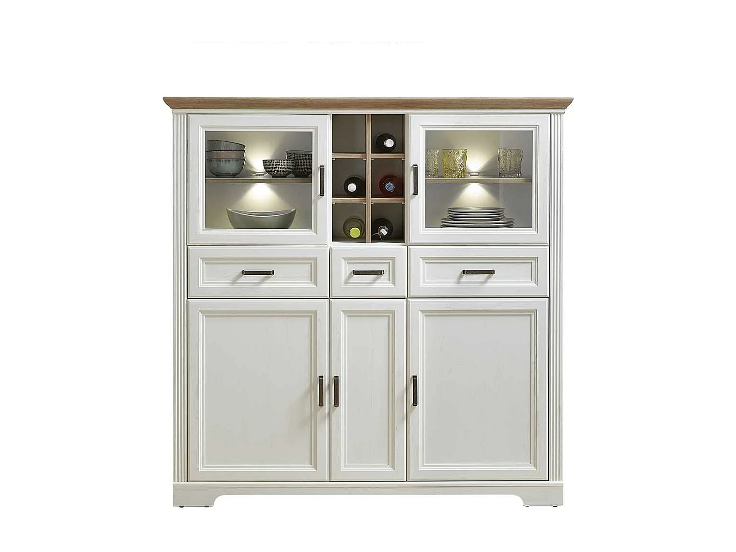 Kommode mit drei Schubladen 150 cm hoch