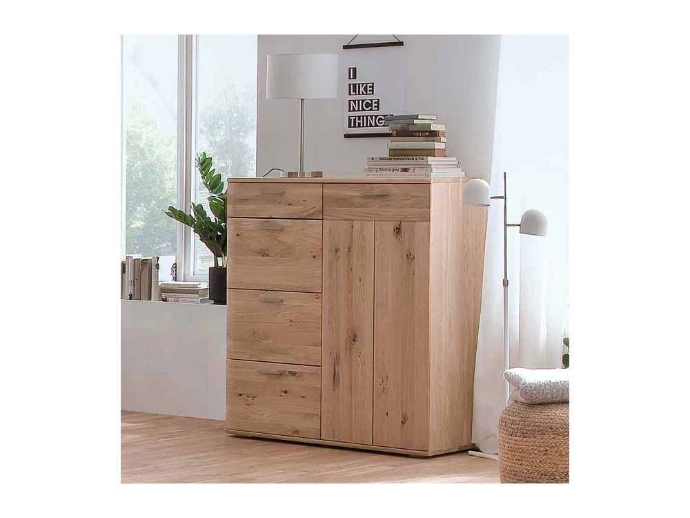 Kommode in Eiche Bianco 100 cm breit