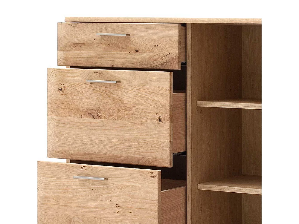 Kommode in Eiche Bianco 100 cm breit