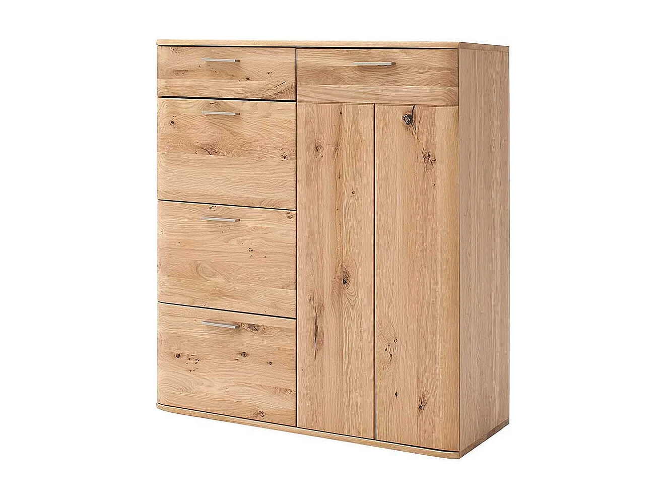 Kommode in Eiche Bianco 100 cm breit