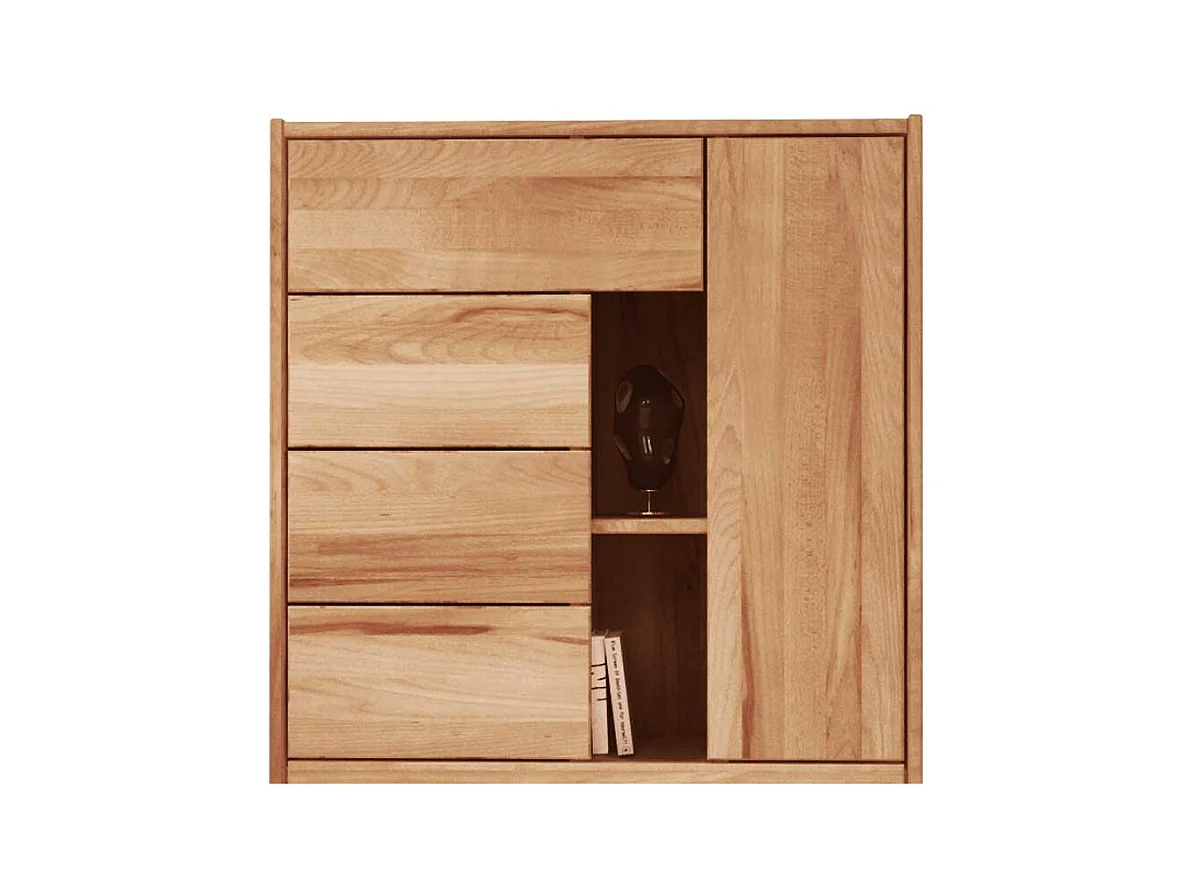 Flur Kommode aus Kernbuche Massivholz 120 cm hoch