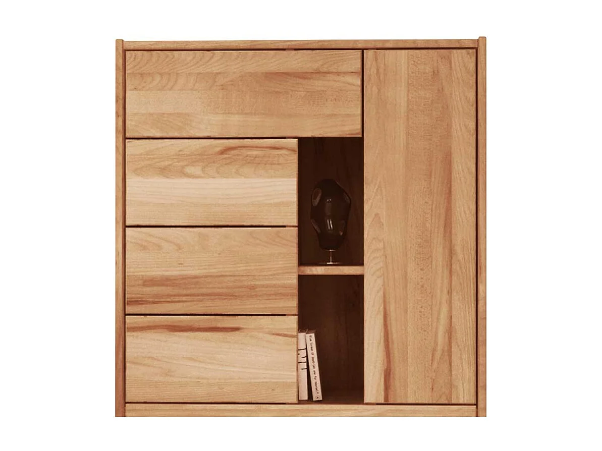 Flur Kommode aus Kernbuche Massivholz 120 cm hoch