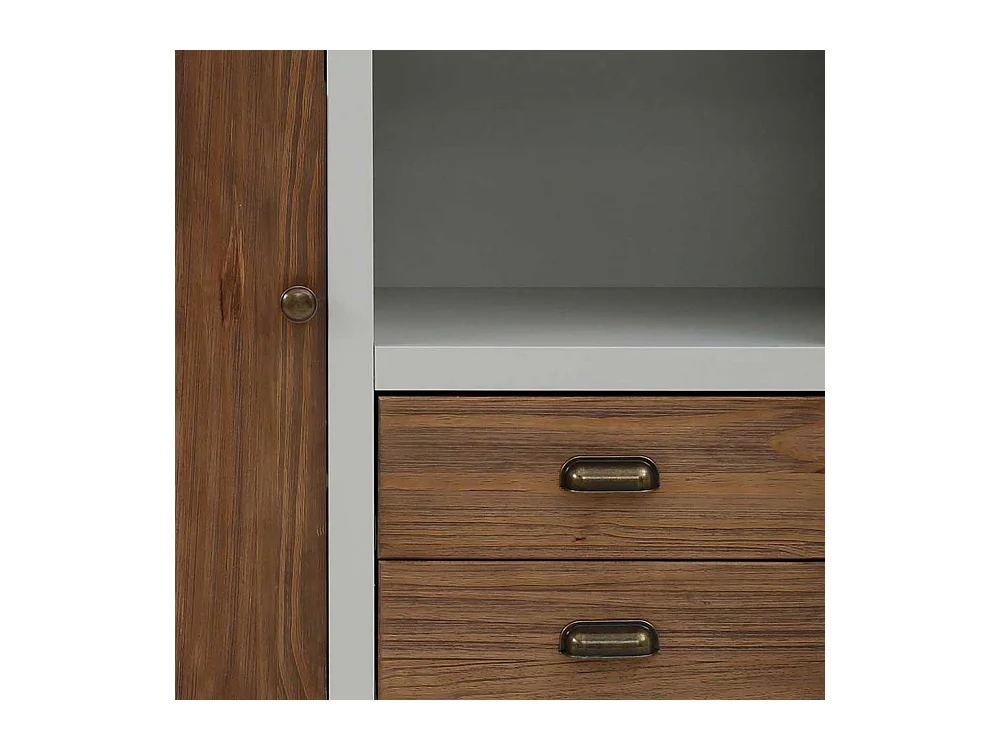 Kommode Highboard mit drei Schubladen und Massivholztür