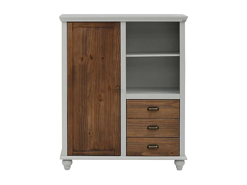 Kommode Highboard mit drei Schubladen und Massivholztür