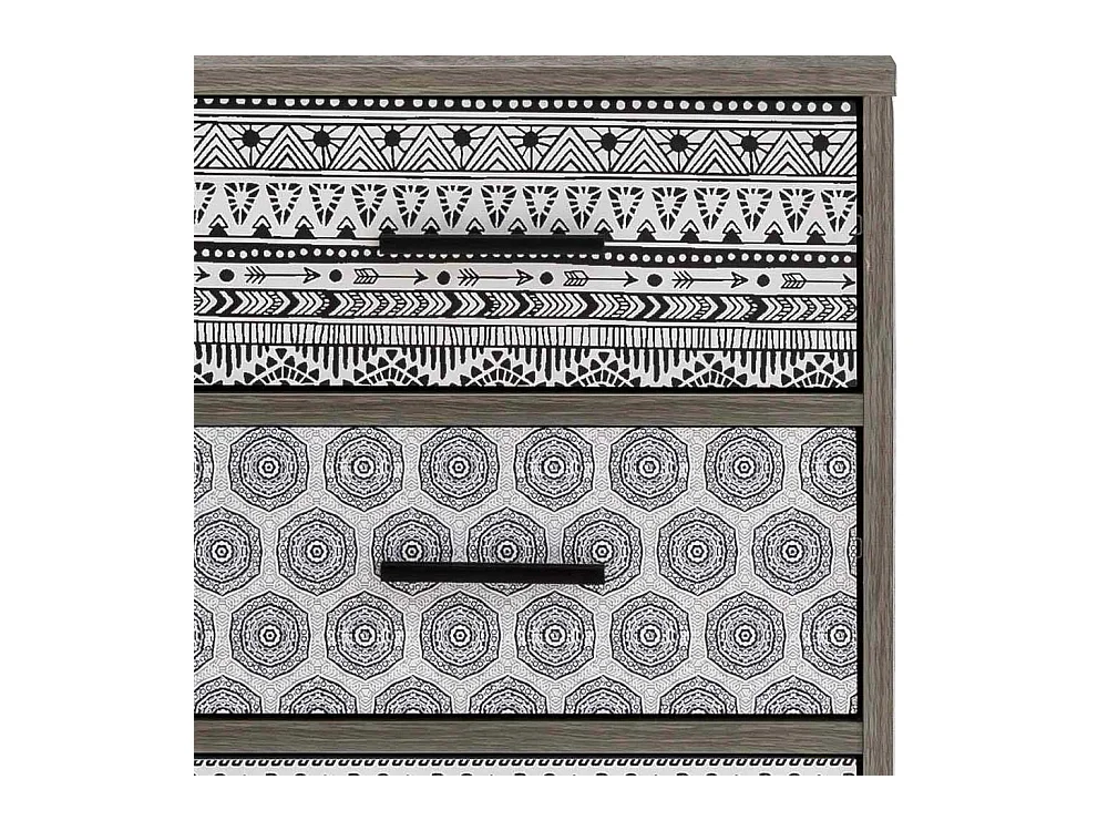 Hohe Kommode in Grey Wash Optik 40 cm breit