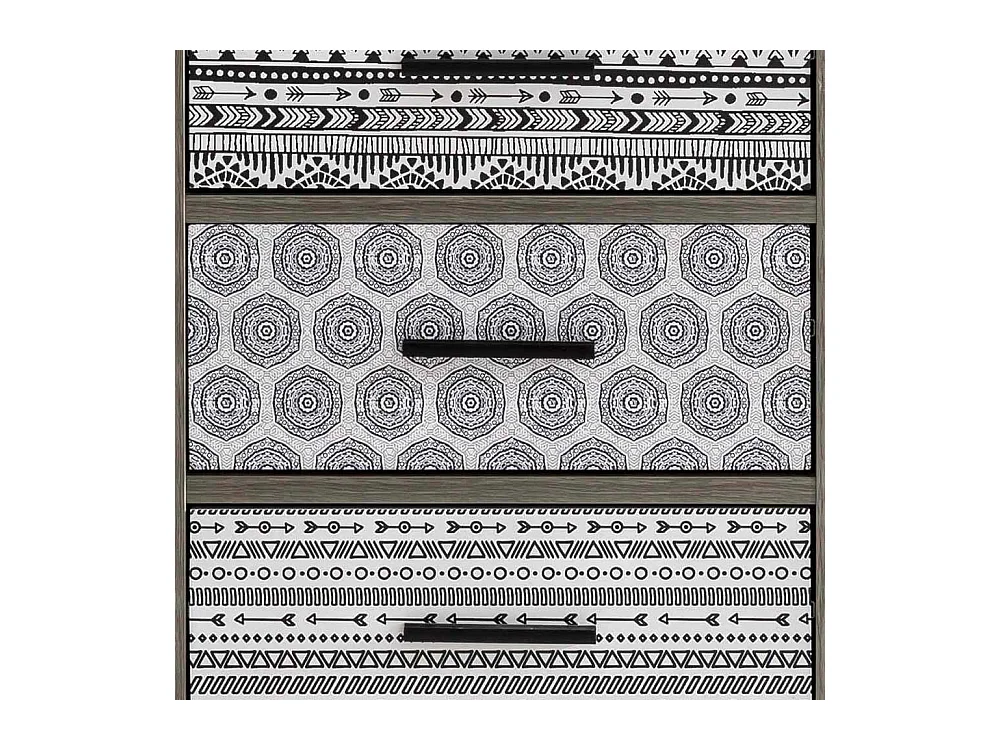 Hohe Kommode in Grey Wash Optik 40 cm breit