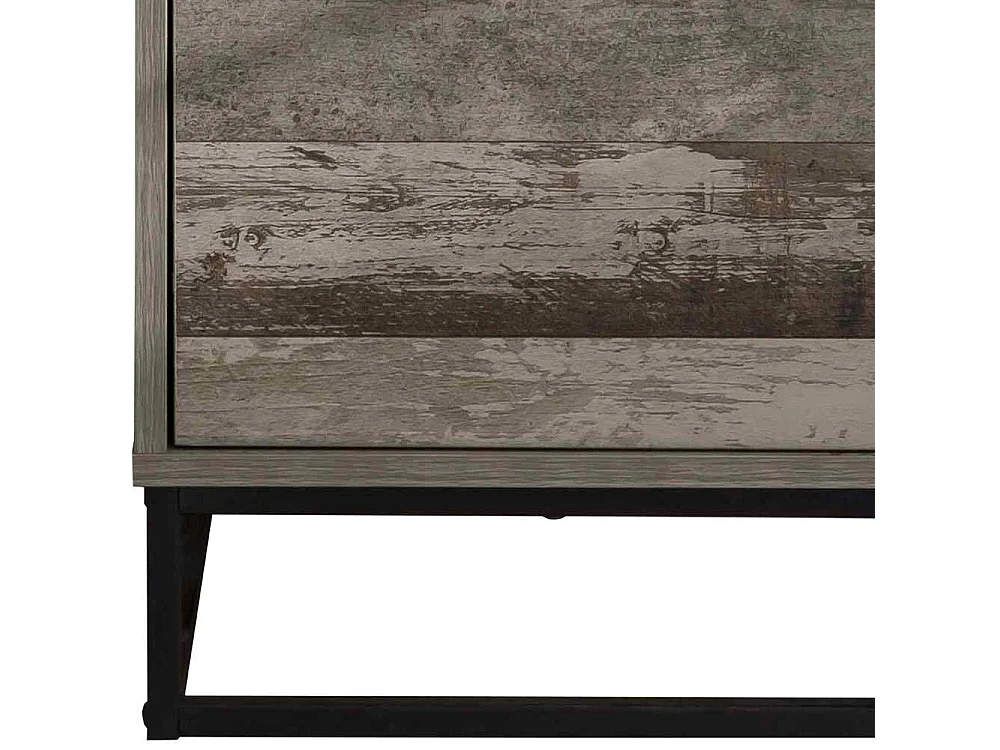 Hohe Kommode in Grey Wash Optik 40 cm breit