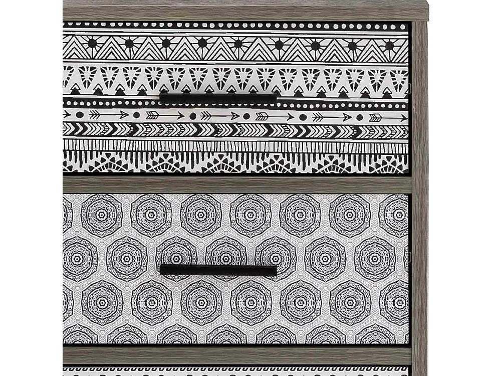 Hohe Kommode in Grey Wash Optik 40 cm breit