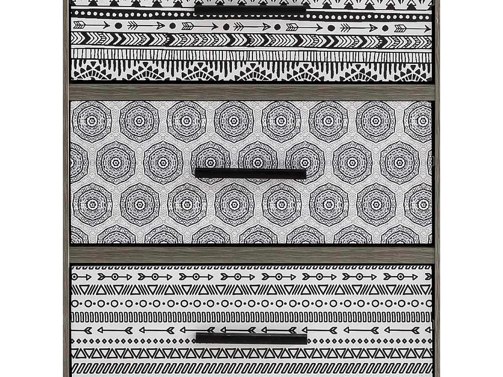 Hohe Kommode in Grey Wash Optik 40 cm breit