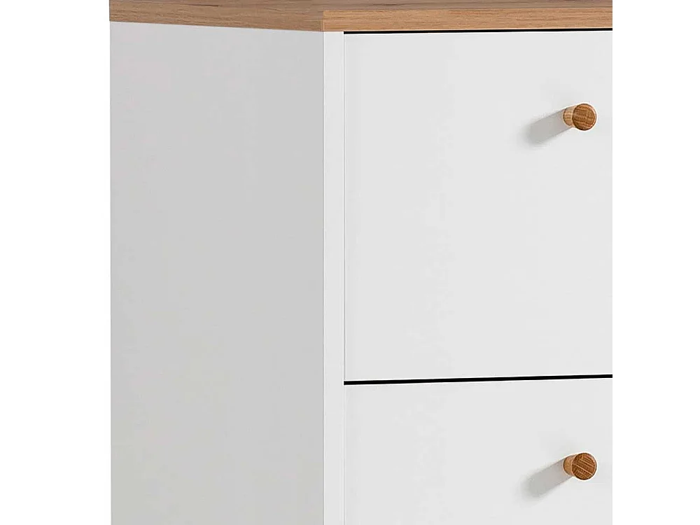 Kommode Hochkommode mit vier Schubladen im Skandi Design