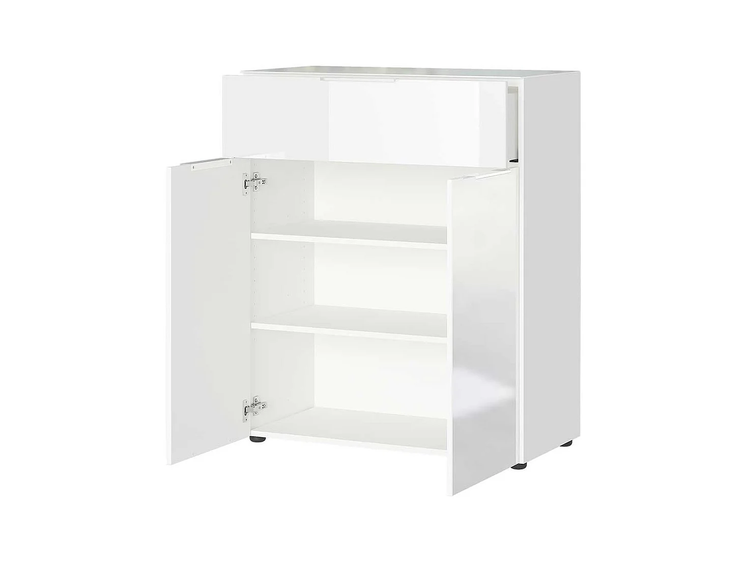 Kommode in Weiß Glas beschichtet Made in Germany