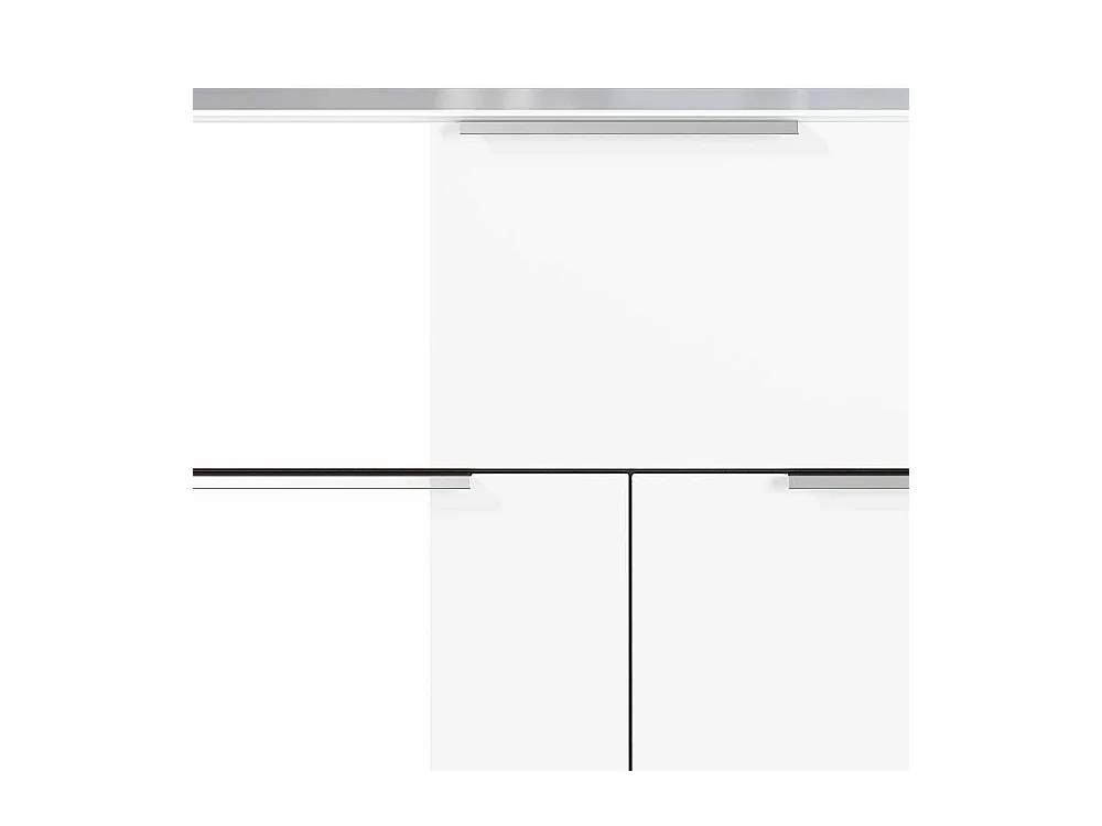 Kommode in Weiß Glas beschichtet Made in Germany