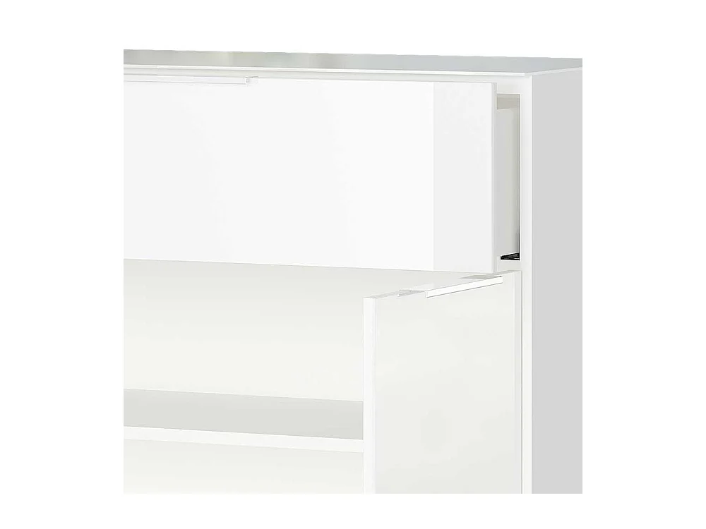 Kommode in Weiß Glas beschichtet Made in Germany