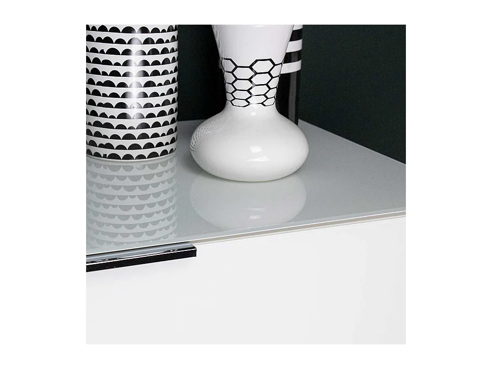 Kommode in Weiß Glas beschichtet Made in Germany