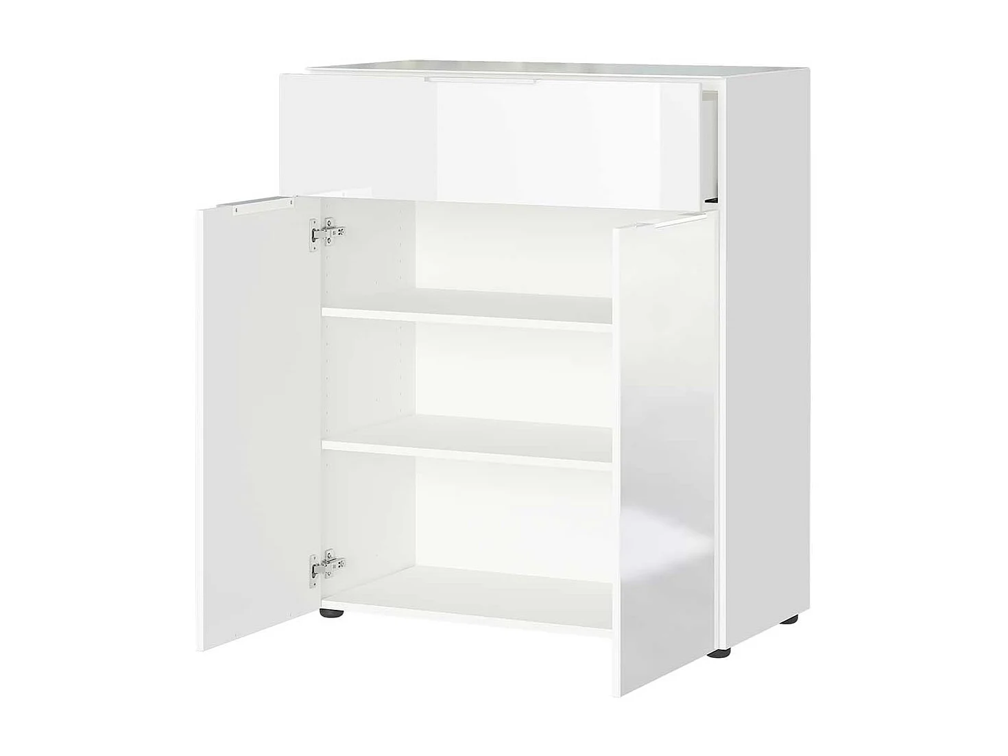 Kommode in Weiß Glas beschichtet Made in Germany