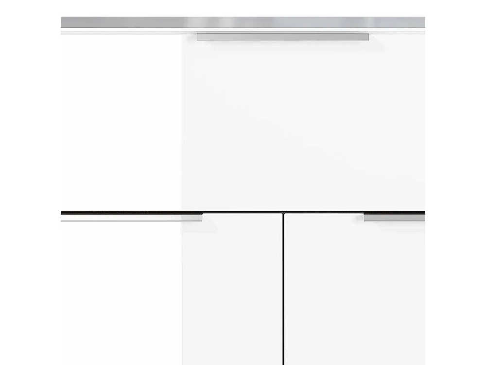 Kommode in Weiß Glas beschichtet Made in Germany