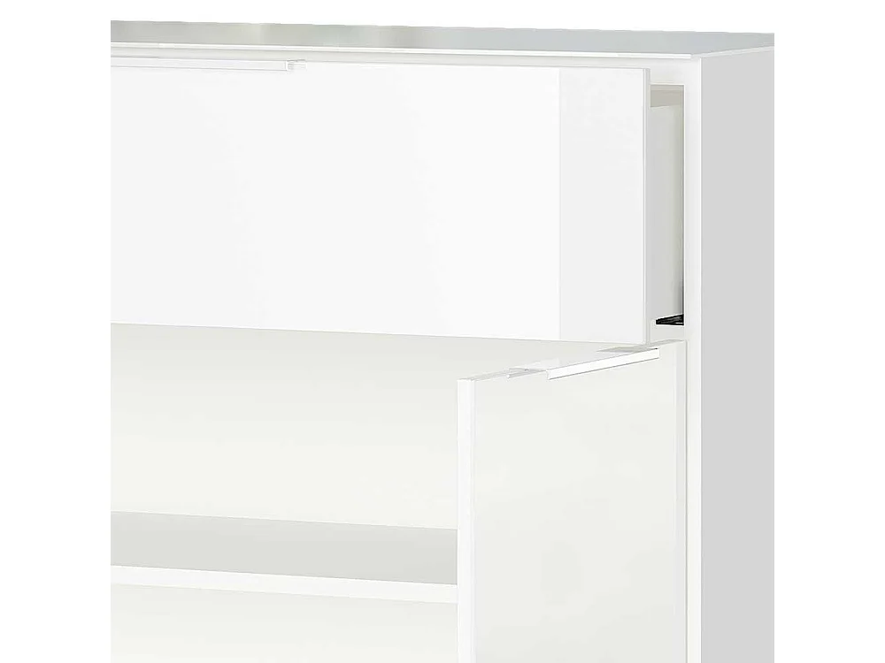 Kommode in Weiß Glas beschichtet Made in Germany