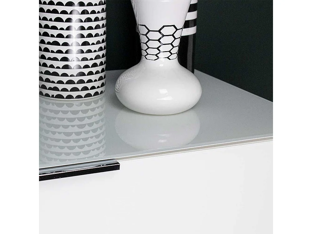 Kommode in Weiß Glas beschichtet Made in Germany