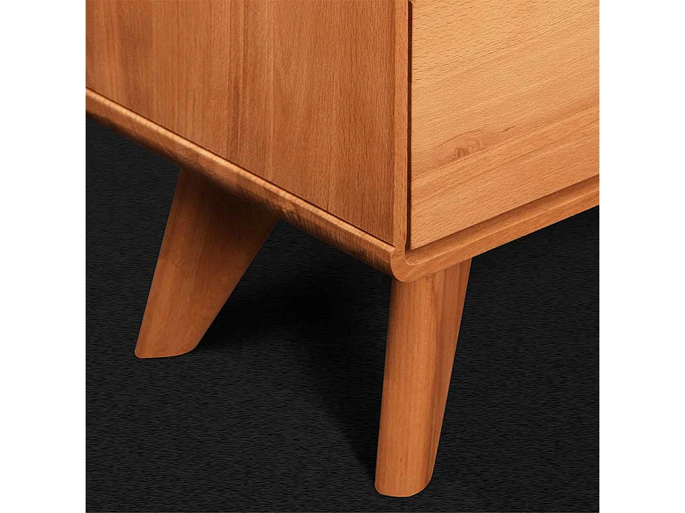 Wohnzimmer Kommode aus Kernbuche Massivholz Glastüren