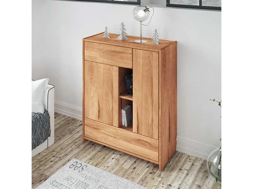 Garderoben Kommode aus Kernbuche Massivholz 90 cm breit