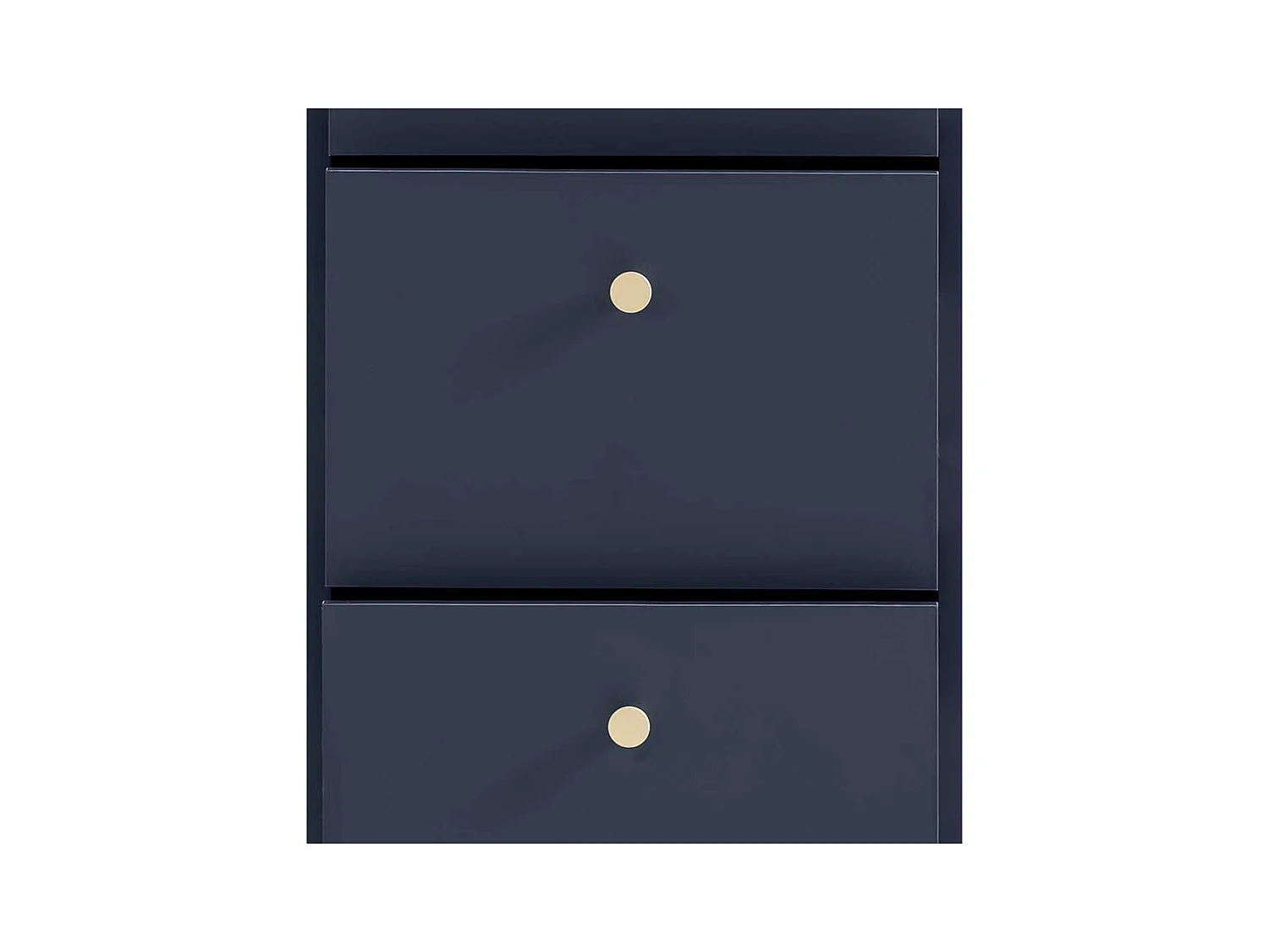 Kommode Hochkommode in Dunkelblau mit vier Schubladen