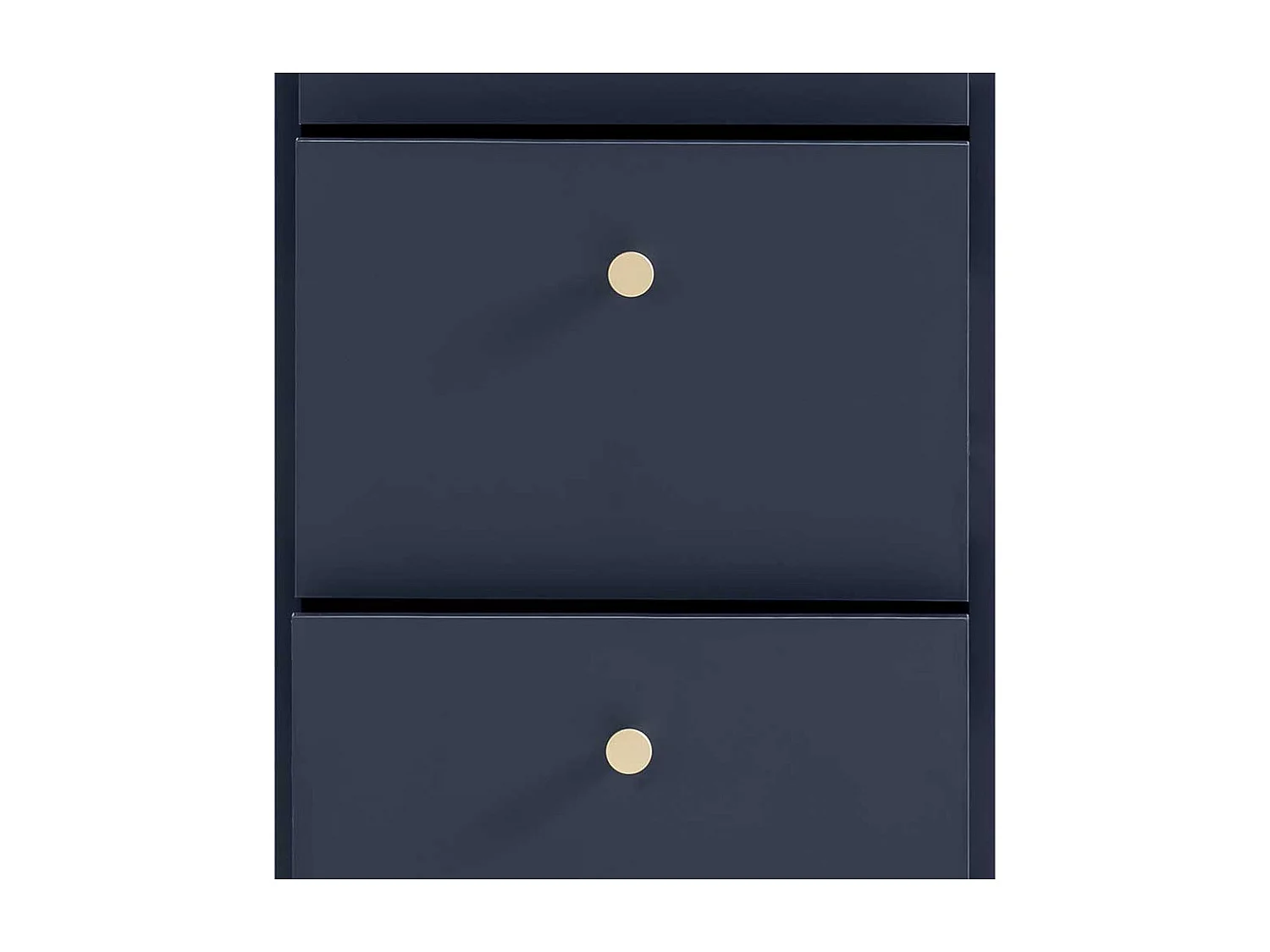 Kommode Hochkommode in Dunkelblau mit vier Schubladen