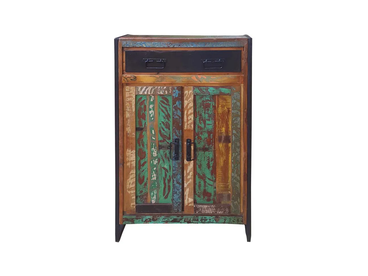 Shabby Kommode in Bunt aus altem Holz