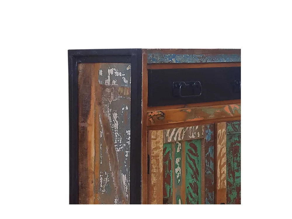 Shabby Kommode in Bunt aus altem Holz