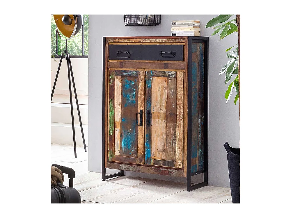 Shabby Kommode in Bunt aus altem Holz