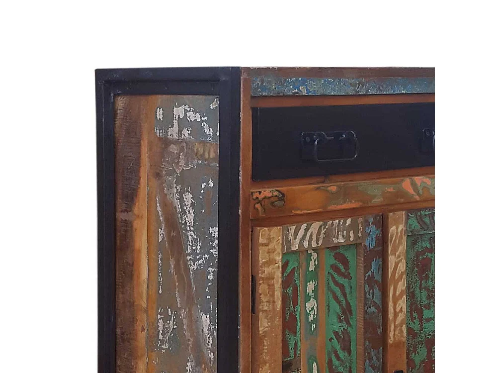 Shabby Kommode in Bunt aus altem Holz