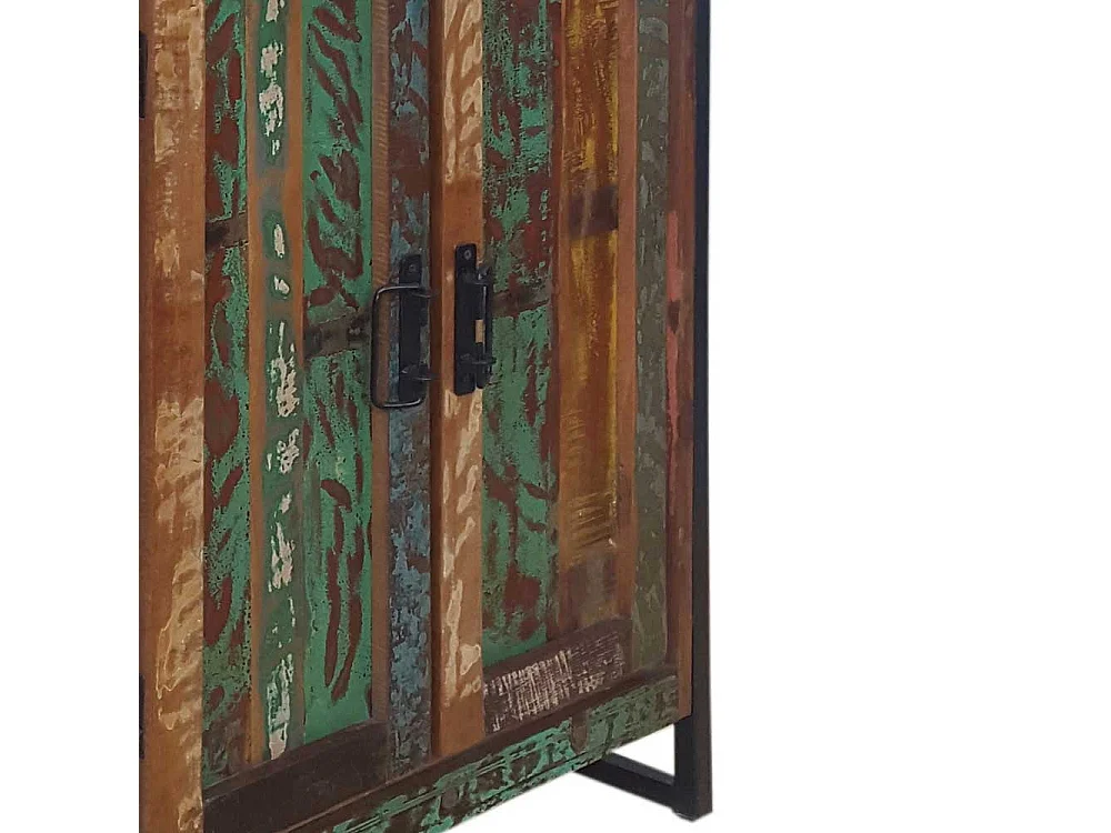 Shabby Kommode in Bunt aus altem Holz