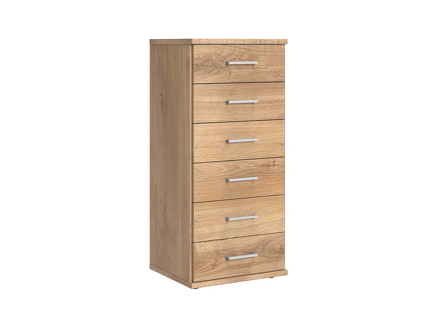 Hohe Kommode mit Schubladen in Eichefarben Made in Germany