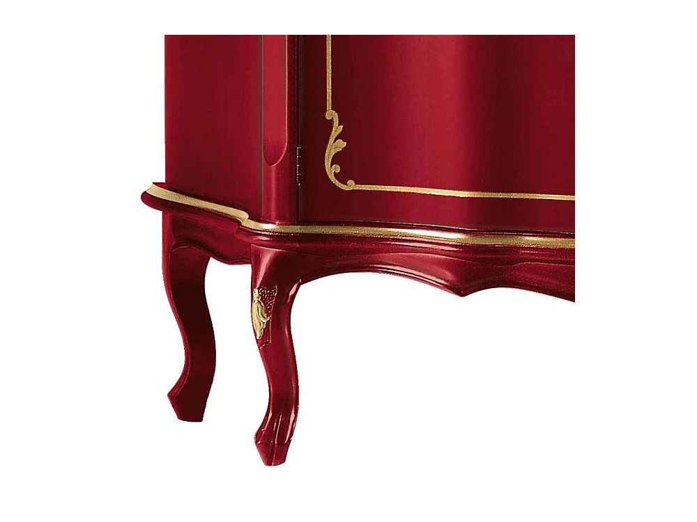 Kommode italienisch in Rot Goldfarben