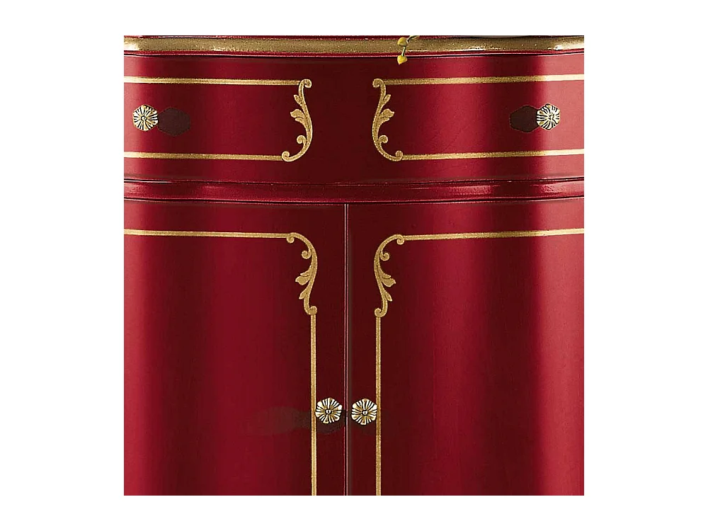Kommode italienisch in Rot Goldfarben