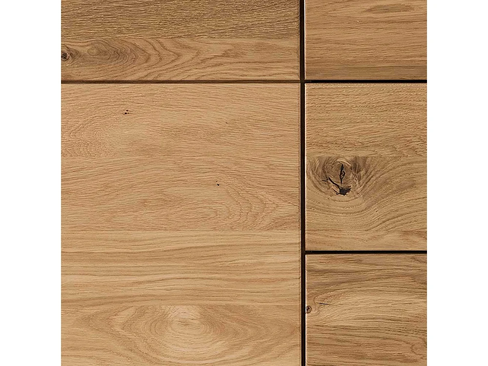 Echtholz Kommode aus Wildeiche geölt 1 Tür 6 Schubladen