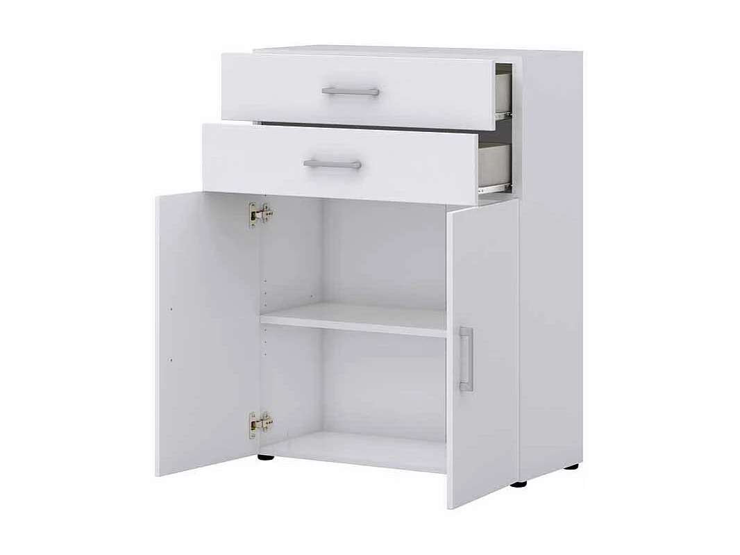 Akten Kommode in Wei� 80 cm breit